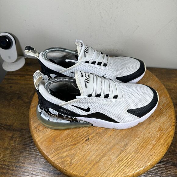 Nike Shoes - Nike Air Max 270 White Black Metallic Silver Women's Size 9.5 Shoes AR0499-100